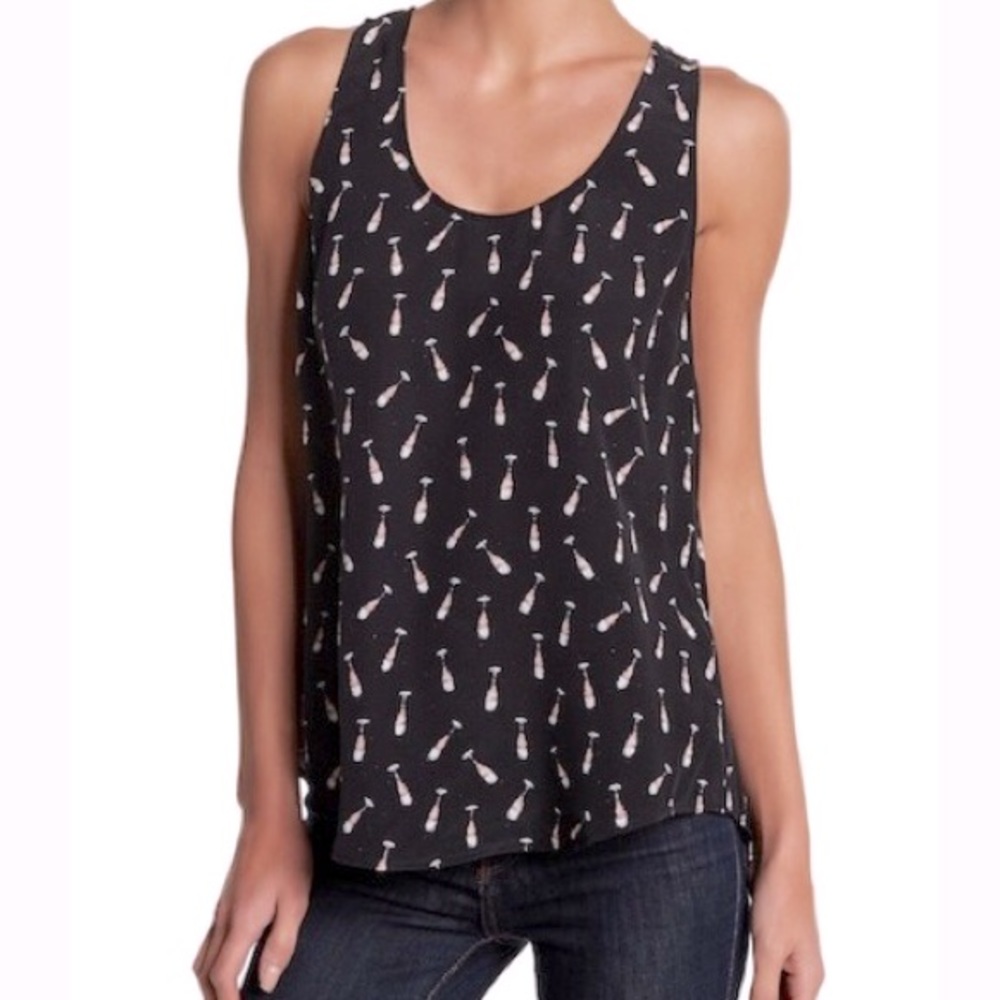 JOIE Rain Champagne Flute Silk Top